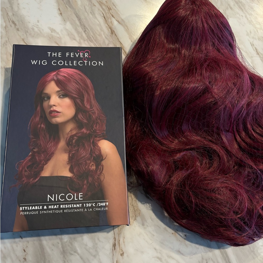 Luxurious Red Wavy Hair Wig Extensions